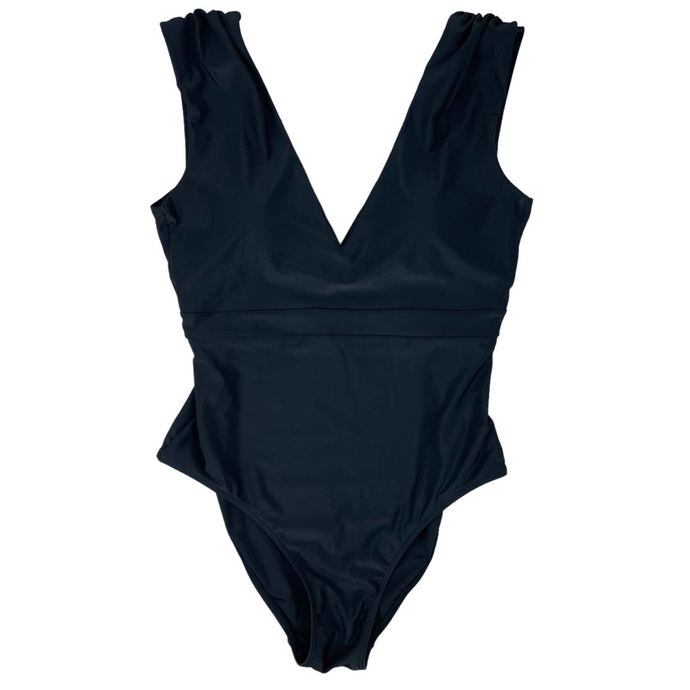 Summersalt The Ruched Backflip Black One Piece Swim Suit